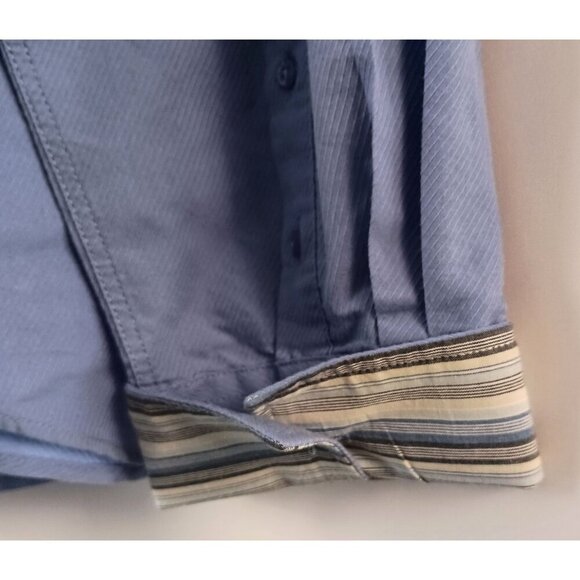 English Laundry Blue Embroidered Cotton Blend Shirt Men’s 3XL Excellent - Picture 9 of 11